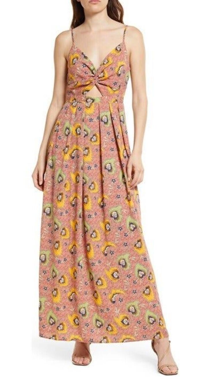 Chelsea28 Cutout Sleeveless Maxi Dress (Size XS)